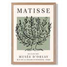 Matisse Plane Tree on Sage Green print in Light Oak Wooden Frame