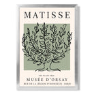 Matisse Plane Tree on Sage Green print in Silver Wooden Frame