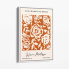 Matisse Champs de Roses in Orange Canvas Art Print with White Float Frame