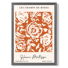 Matisse Champs de Roses in Orange print in Dark Grey Wooden Frame