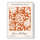 Matisse Champs de Roses in Orange print in White Wooden Frame