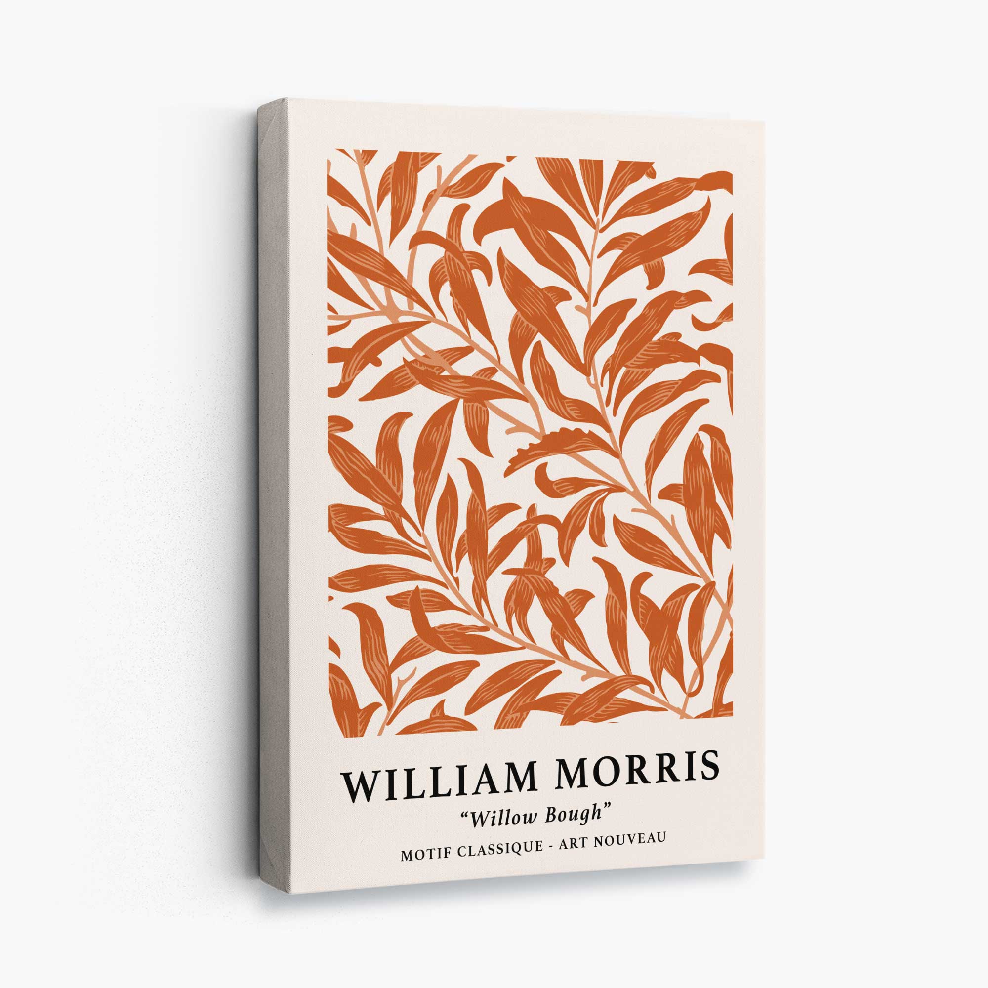 William Morris Floral Willow in Orange Canvas Art Print