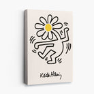 Keith Haring Dancing Flower Yellow Canvas Art Print
