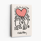 Keith Haring Heart in Pink Canvas Art Print