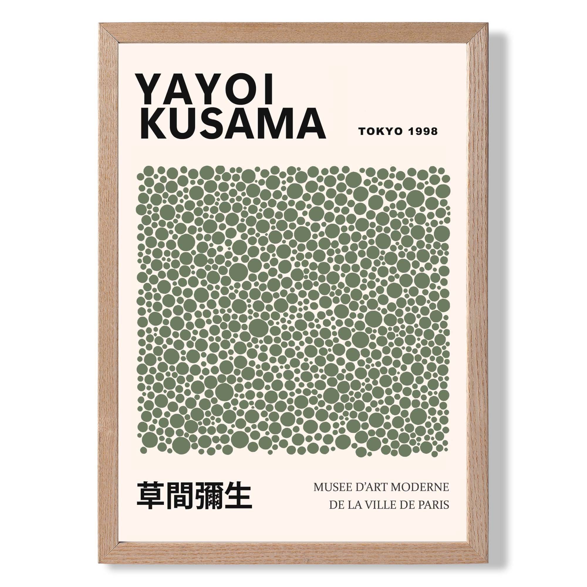 Yayoi Kusama Infinity Bubbles in Sage Green Art Print Wall Art Print