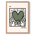Keith Haring Heart in Green Art Print Wall Art Print