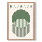 Bauhaus Circles in Green Art Print Wall Art Print