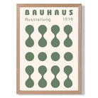 Bauhaus Modern Shapes in Green Art Print Wall Art Print