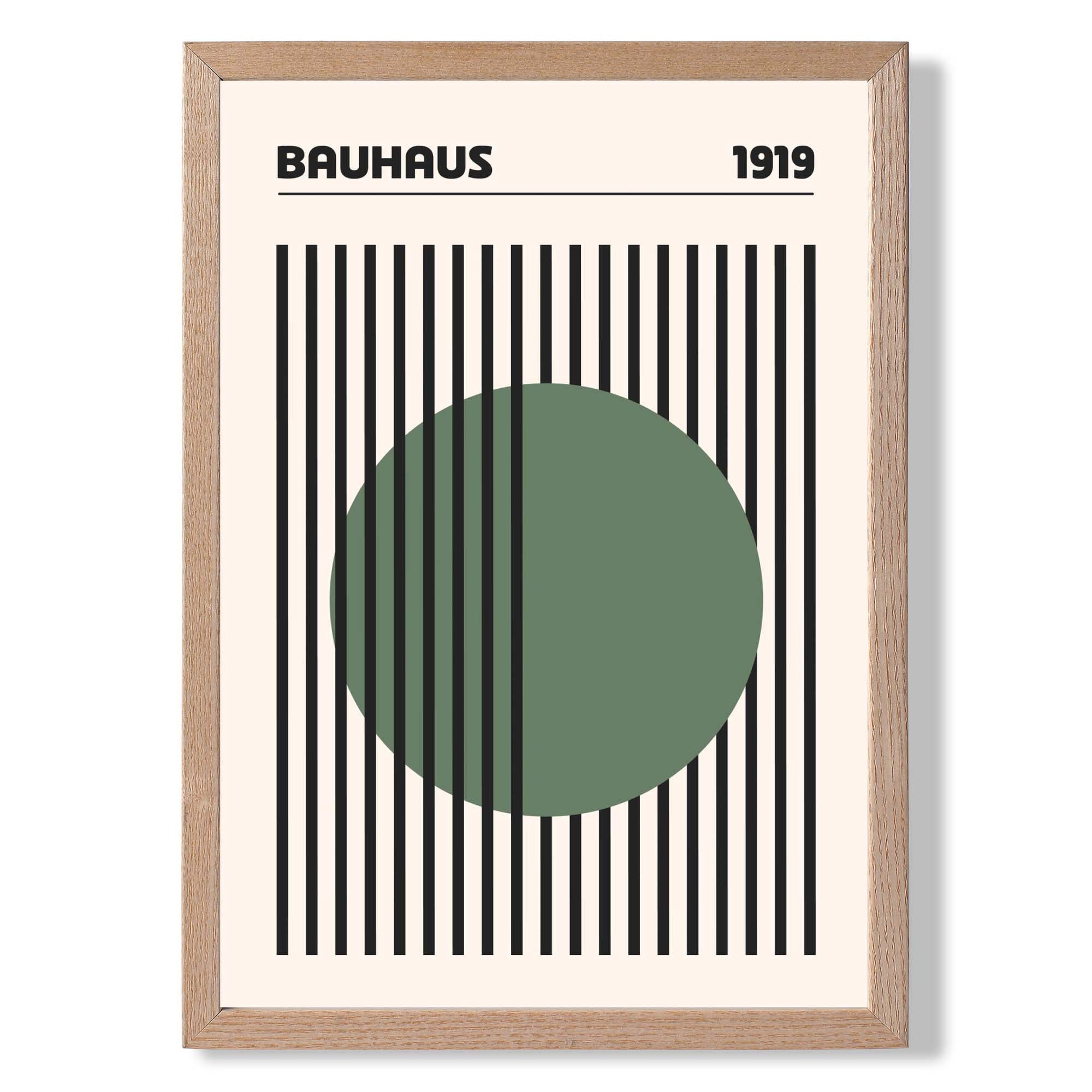 Bauhaus Green Geometric Art Print Wall Art Print