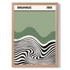 Bauhaus Shoreline in Green Art Print Wall Art Print