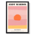 Andy Warhol Pink Sunset Art Print print in Black Wooden Frame