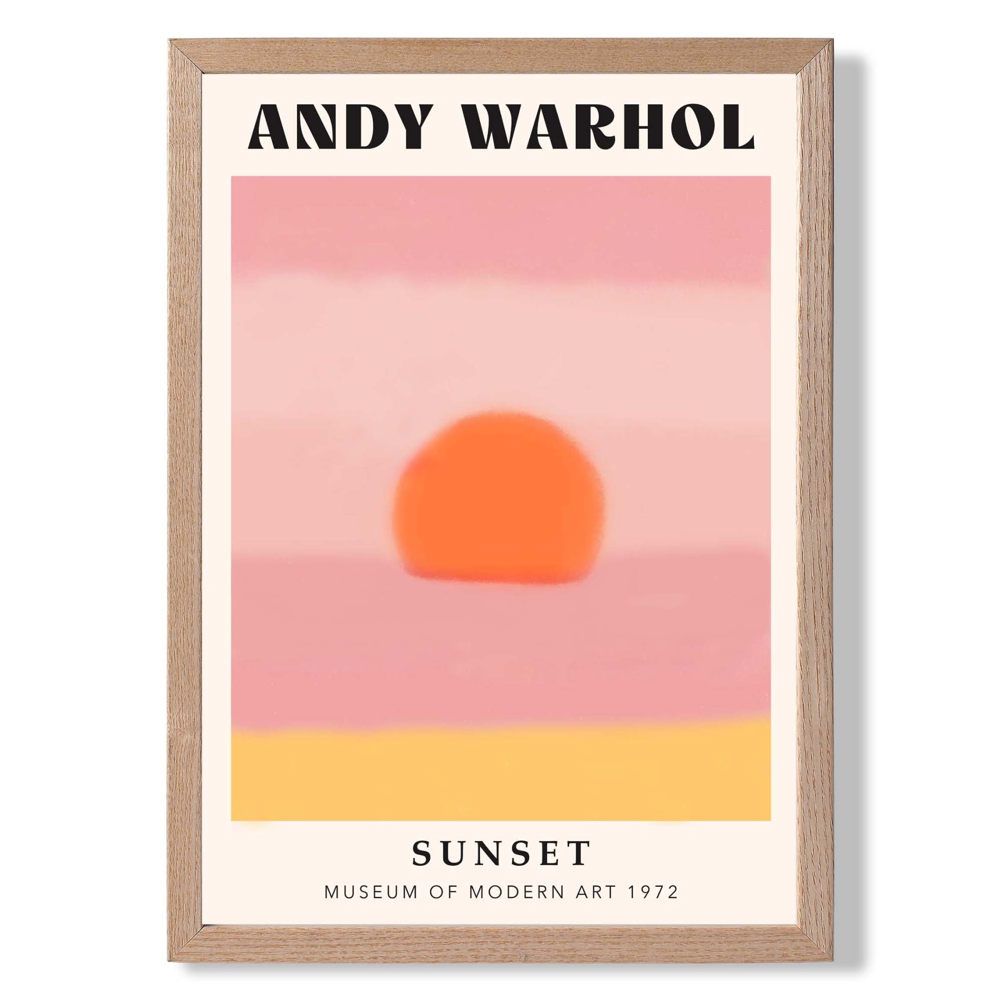 Andy Warhol Pink Sunset Art Print Wall Art Print