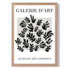 Matisse Floral Cut outs in Black and Grey Art Print Wall Art Print