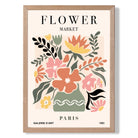 Paris Flower Market in Pink and Green Art Print Wall Art Print