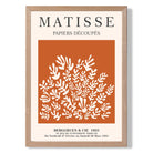 Matisse Floral Cut Outs in Orange Art Print Wall Art Print