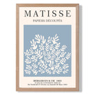 Matisse Floral Cut Outs in Light Blue Art Print Wall Art Print