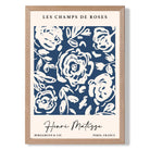 Matisse Floral Roses in Navy Blue Art Print Wall Art Print
