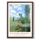 Claude Monet View of Vetheuil print in Dark Wooden Frame