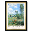 Claude Monet View of Vetheuil print in Black and Gold Frame