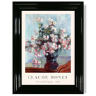Claude Monet Crysanthemums print in Black Glossy Frame
