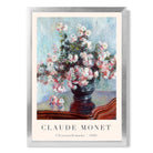 Claude Monet Crysanthemums print in Silver Wooden Frame