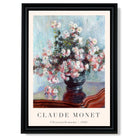 Claude Monet Crysanthemums print in Black Scoop Frame