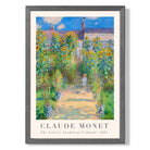 Claude Monet The Artist's Garden at Vetheuil print in Dark Grey Wooden Frame