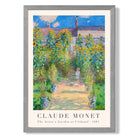 Claude Monet The Artist's Garden at Vetheuil print in Light Grey Wooden Frame