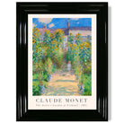 Claude Monet The Artist's Garden at Vetheuil print in Black Glossy Frame