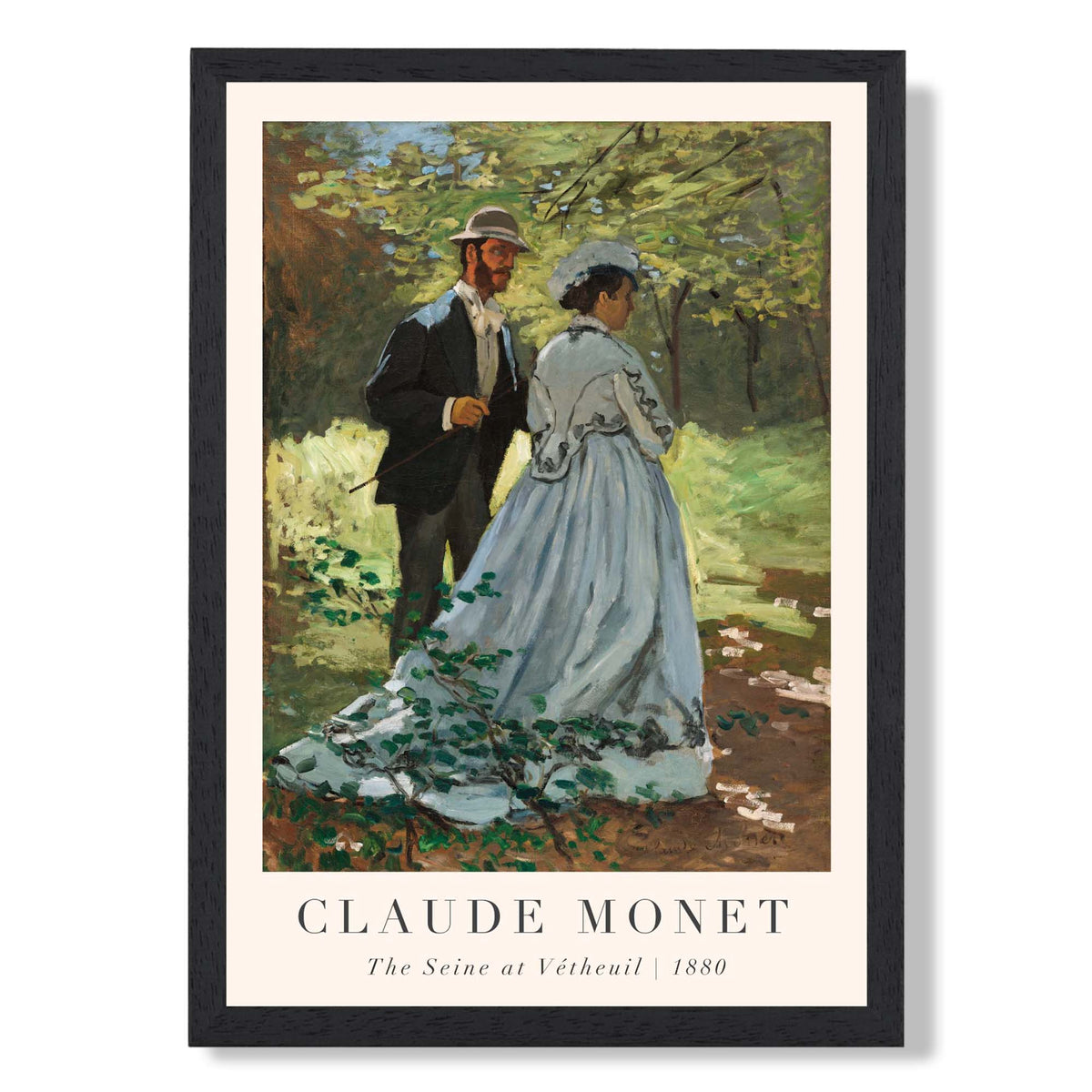 Claude Monet The Seine at Vetheuil Framed Art Print | Artze Wall Art UK