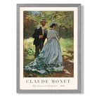 Claude Monet The Seine at Vetheuil print in Light Grey Wooden Frame
