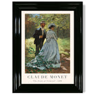 Claude Monet The Seine at Vetheuil print in Black Glossy Frame