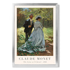 Claude Monet The Seine at Vetheuil print in Silver Wooden Frame