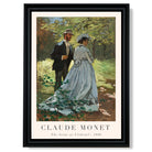 Claude Monet The Seine at Vetheuil print in Black Scoop Frame