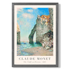 Claude Monet The Cliffs at Etretat print in Dark Grey Wooden Frame