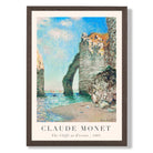 Claude Monet The Cliffs at Etretat print in Dark Wooden Frame