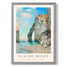 Claude Monet The Cliffs at Etretat print in Light Grey Wooden Frame