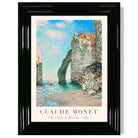 Claude Monet The Cliffs at Etretat print in Black Glossy Frame