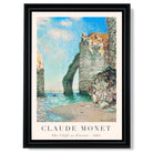 Claude Monet The Cliffs at Etretat print in Black Scoop Frame