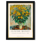 Claude Monet Jerusalem Artichoke Flowers print in Black and Gold Frame