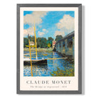 Claude Monet The Bridge at Argenteuil print in Dark Grey Wooden Frame