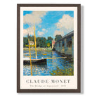 Claude Monet The Bridge at Argenteuil print in Dark Wooden Frame