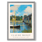 Claude Monet The Bridge at Argenteuil print in Light Grey Wooden Frame