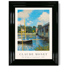 Claude Monet The Bridge at Argenteuil print in Black Glossy Frame