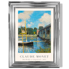 Claude Monet The Bridge at Argenteuil print in Chrome Glossy Frame
