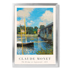 Claude Monet The Bridge at Argenteuil print in Silver Wooden Frame