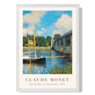 Claude Monet The Bridge at Argenteuil print in White Wooden Frame