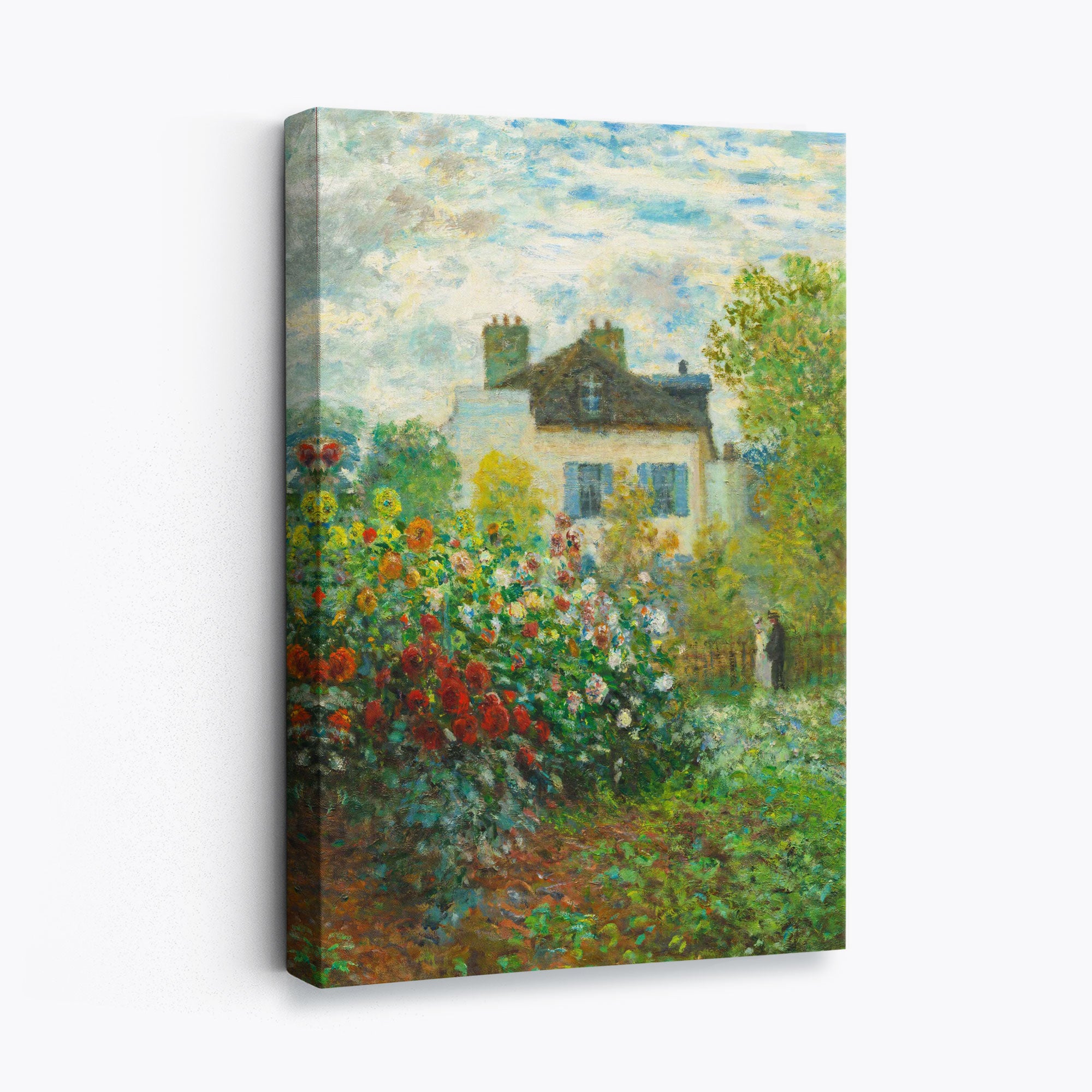 Claude Monet Artist's Garden Argenteuil Canvas Art Print