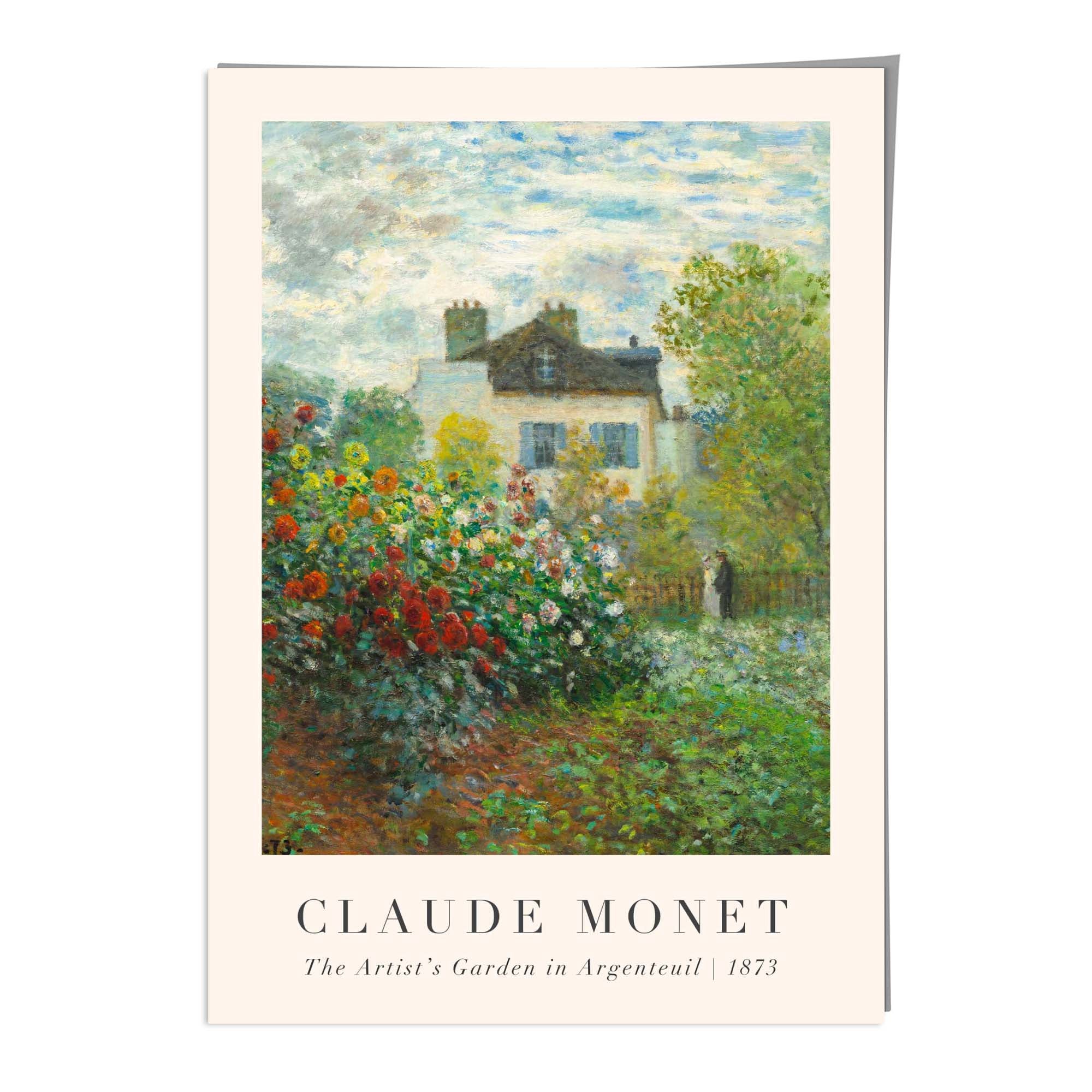 Claude Monet Artist's Garden Argenteuil Wall Art Print