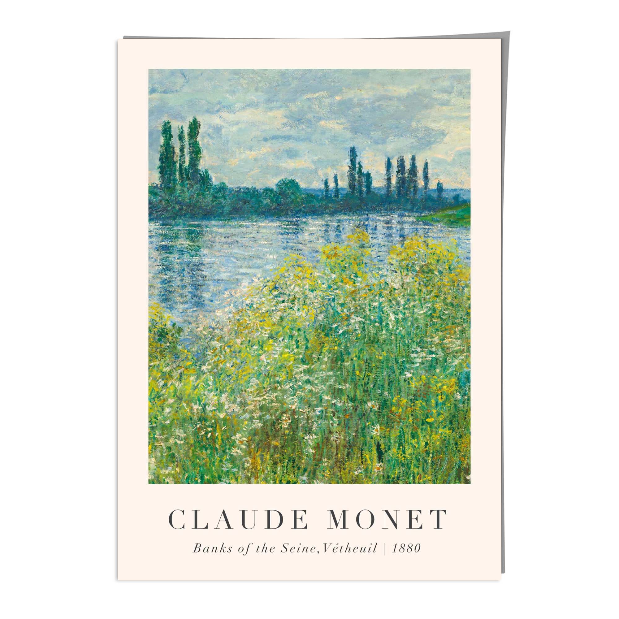 Claude Monet Banks of the Seine Vetheuil Wall Art Print
